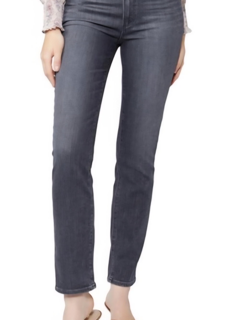 LIKE NEW - PAIGE Cindy High Waist Straight Leg Ankle Jeans (Flint Grey)